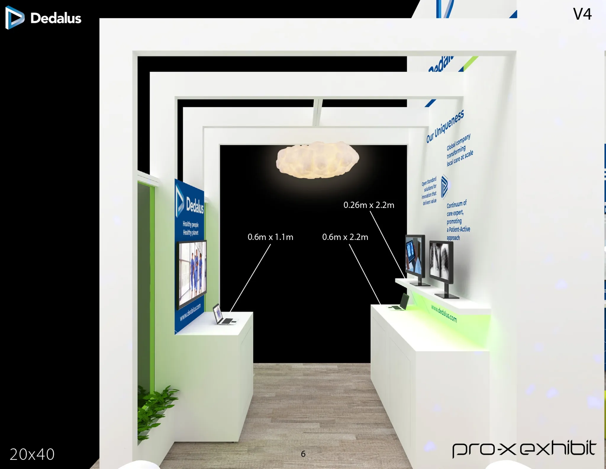 20x40 Île booth design by Pro-X Exhibits